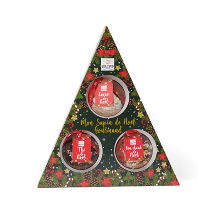 Coffret Mon Sapin de Noël gourmand - Vin chaud / Cacao de Noël / Thé de  Noël - QUAI SUD - Kdôme - Concept Store